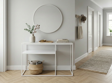 Load image into Gallery viewer, AURA ENTRY CONSOLE WHITE WITH WHITE MARBLE
