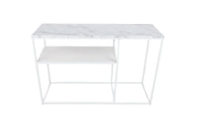 Load image into Gallery viewer, AURA ENTRY CONSOLE WHITE WITH WHITE MARBLE
