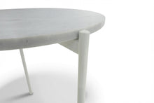 Load image into Gallery viewer, SOLIS SIDE TABLE WHITE WITH WHITE MARBLE
