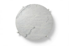 Load image into Gallery viewer, SOLIS SIDE TABLE WHITE WITH WHITE MARBLE
