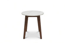 Load image into Gallery viewer, NERO WALNUT SIDE TABLE WITH WHITE MARBLE
