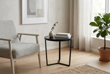 Load image into Gallery viewer, LUME SIDE TABLE BLACK WITH BLACK MARBLE
