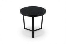 Load image into Gallery viewer, LUME SIDE TABLE BLACK WITH BLACK MARBLE
