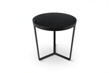 Load image into Gallery viewer, LUME SIDE TABLE BLACK WITH BLACK MARBLE

