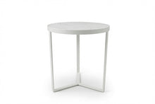 Load image into Gallery viewer, LUME SIDE TABLE WHITE WITH WHITE MARBLE
