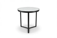 Load image into Gallery viewer, LUME SIDE TABLE BLACK WITH WHITE MARBLE
