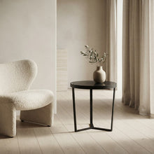 Load image into Gallery viewer, LUME SIDE TABLE BLACK WITH BLACK MARBLE
