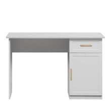 Load image into Gallery viewer, COPENHAGEN DESK - WHITE - HAMPTON - OVAL BRASS
