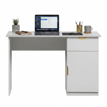 Load image into Gallery viewer, COPENHAGEN DESK - WHITE - SLIM - PULL BRASS
