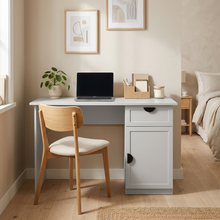 Load image into Gallery viewer, COPENHAGEN DESK - WHITE - HAMPTON - HALF MOON BLACK
