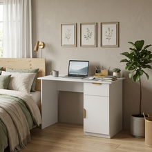 Load image into Gallery viewer, COPENHAGEN DESK - WHITE - SLIM - PULL BRASS
