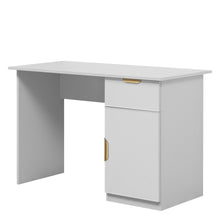 Load image into Gallery viewer, COPENHAGEN DESK - WHITE - SLIM - PULL BRASS
