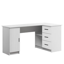 Load image into Gallery viewer, ROME CORNER DESK - WHITE - VJ PANEL - OVAL BLACK
