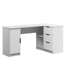 Load image into Gallery viewer, ROME - WHITE - FLUTED - PULL BLACK
