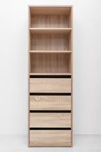 Load image into Gallery viewer, Geneva Built In Wardrobe - 4 Drawer 3 Shelf Module - Fluted - Natural Oak
