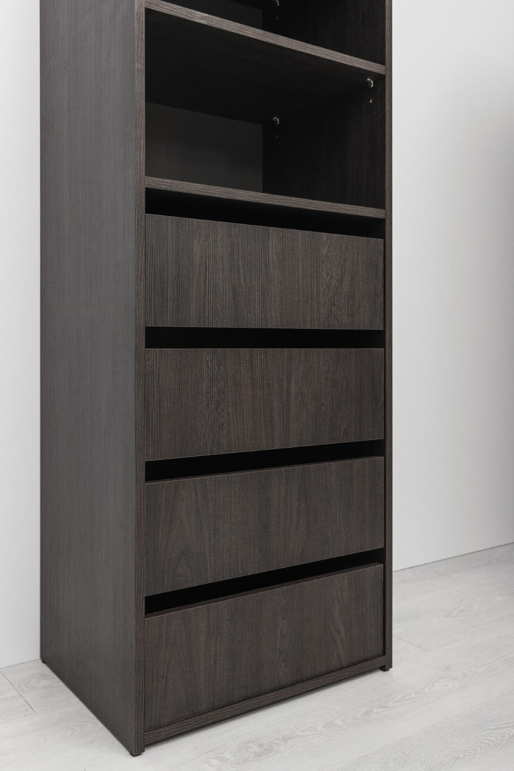 Geneva Built In Wardrobe - 4 Drawer 3 Shelf Module - Classic - Nordic Ash