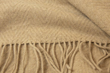 Load image into Gallery viewer, Hampton Merino Wool Blend Throw Rug - Camel
