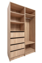 Load image into Gallery viewer, Malmo Walk In Wardrobe - 4 Drawer 3 Shelf Module - Classic - Natural Oak
