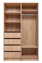 Load image into Gallery viewer, Malmo Walk In Wardrobe - 4 Drawer 3 Shelf Module - Classic - Natural Oak
