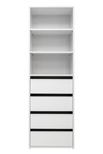 Load image into Gallery viewer, Malmo Walk In Wardrobe - 4 Drawer 3 Shelf Module - Slim Shaker - White
