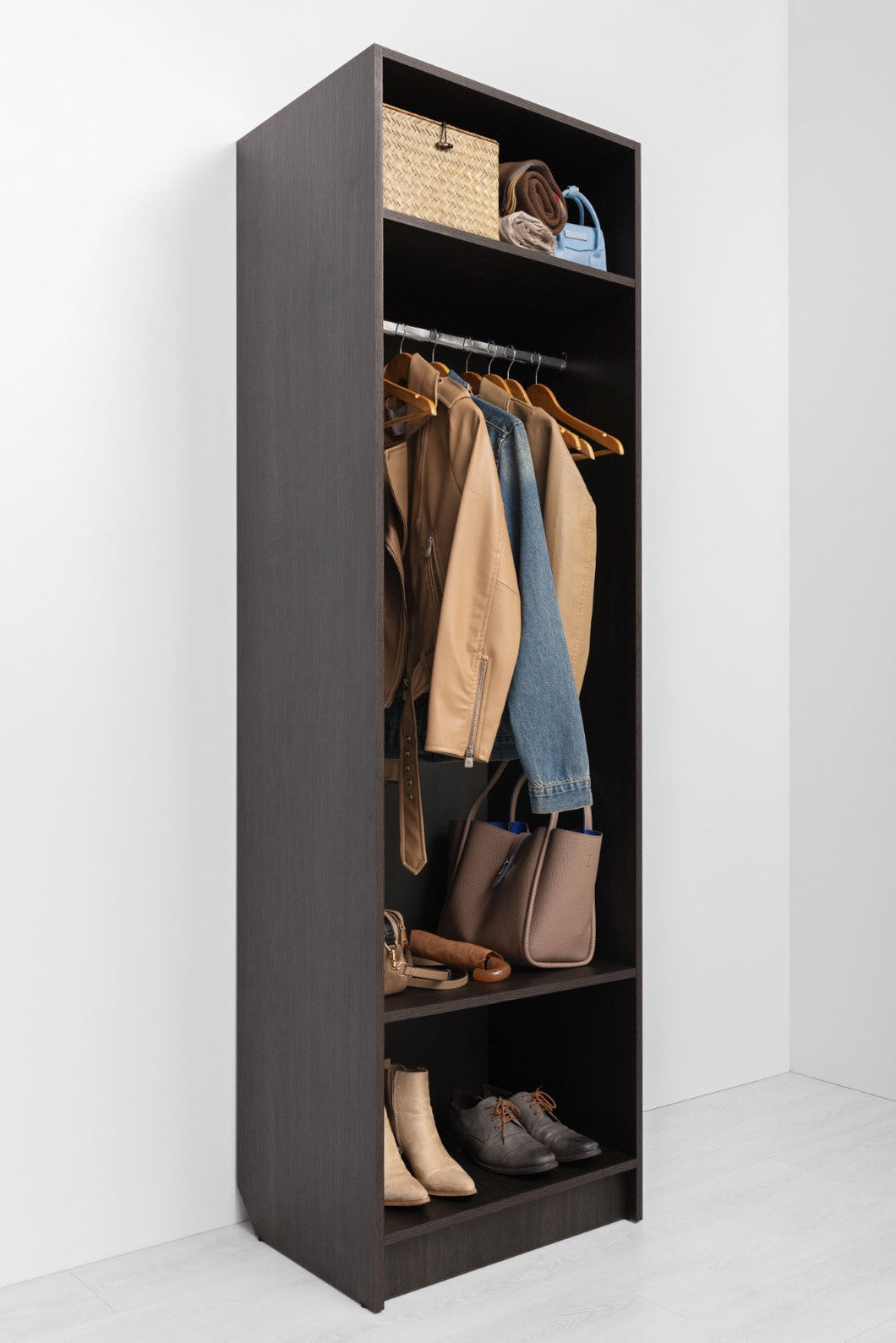 Malmo Walk In Wardrobe - 2 Shelf/Hanging Module - Nordic Ash