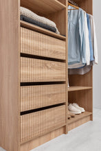 Load image into Gallery viewer, Malmo Walk In Wardrobe - 4 Drawer 3 Shelf Module - Fluted - Natural Oak
