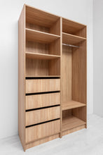 Load image into Gallery viewer, Malmo Walk In Wardrobe - 4 Drawer 3 Shelf Module - Classic - Natural Oak
