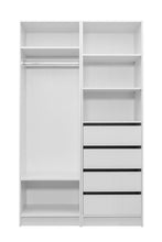 Load image into Gallery viewer, Malmo Walk In Wardrobe - 4 Drawer 3 Shelf Module - Fluted - White
