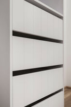 Load image into Gallery viewer, Malmo Walk In Wardrobe - 4 Drawer 3 Shelf Module - VJ Panel - White
