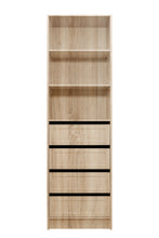 Load image into Gallery viewer, Malmo Walk In Wardrobe - 4 Drawer 3 Shelf Module - Hamptons - Natural Oak
