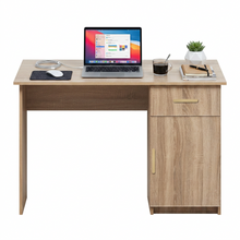 Load image into Gallery viewer, COPENHAGEN DESK - NATURAL OAK - SLIM - OVAL BRASS
