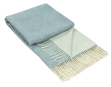 Load image into Gallery viewer, Kensington Cashmere and Superfine Merino Wool Throw Rug - Sky Blue
