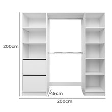 Load image into Gallery viewer, Basel Walk In Wardrobe Kit - Fluted - White

