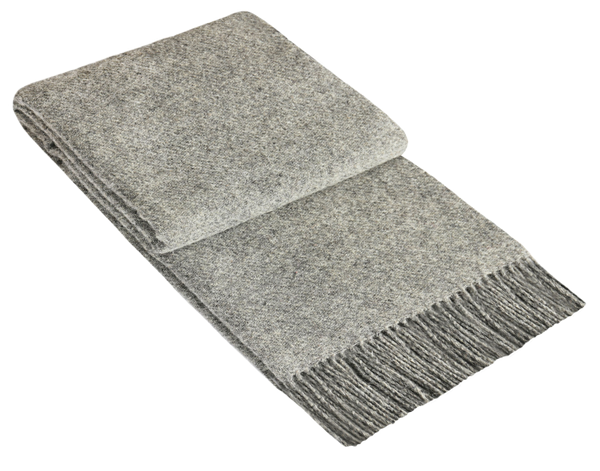 Brighton NZ Wool Throw Rug - Grey
