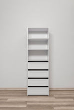 Load image into Gallery viewer, Geneva Built In Wardrobe - 4 Drawer 3 Shelf Module - Hamptons - White
