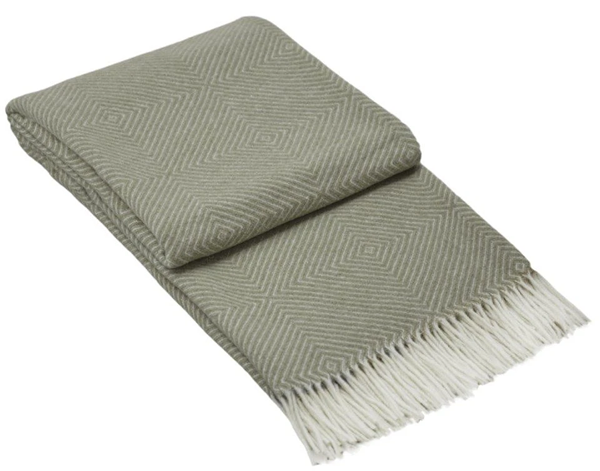 Hampton Merino Wool Blend Throw Rug - Light Grey