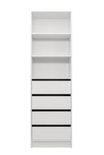 Load image into Gallery viewer, Malmo Walk In Wardrobe - 4 Drawer 3 Shelf Module - Classic - White
