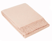 Load image into Gallery viewer, Oxford Merino Wool Blend Throw Rug - Blush
