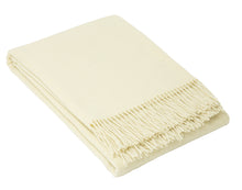 Load image into Gallery viewer, Oxford Merino Wool Blend Throw - Ivory
