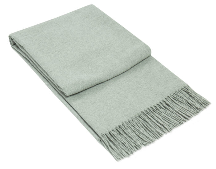 Paddington Merino Wool Blend Throw Rug - Light Grey