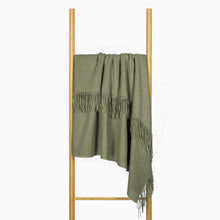 Load image into Gallery viewer, Paddington Merino Wool Blend Throw Rug -  Olive
