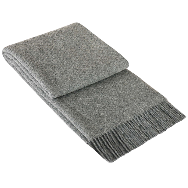 Soho Wool Blend Throw Rug - Grey
